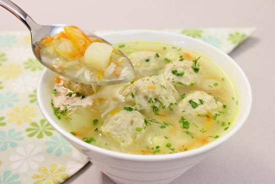 What is the calorie content of soup with meatballs?