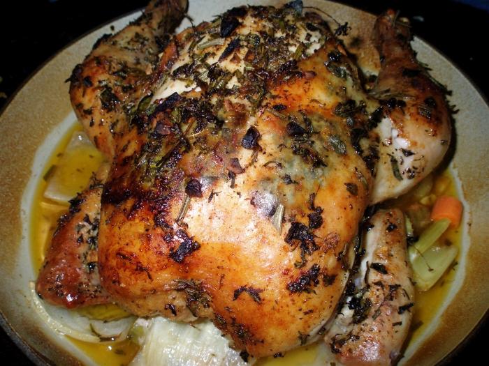 chicken in the oven whole photo