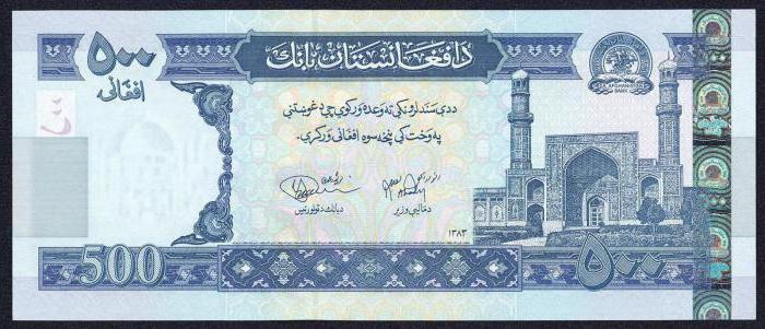 Afghanistan: the currency. Description and photo