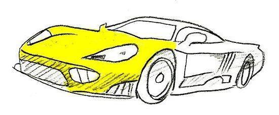 How to draw a car with a pencil? Simple drawing technique