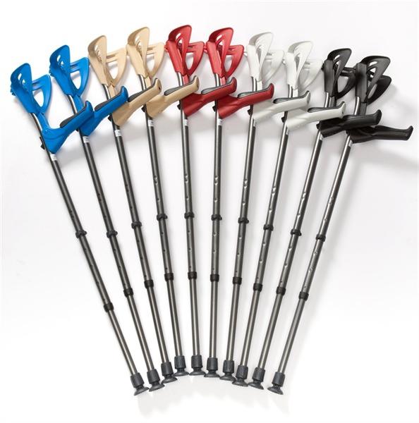 crutches with elbow support